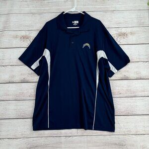 NFL Team Apparel Los Angeles Chargers Polo Shirt Men's Size 2XL Navy Blue‎